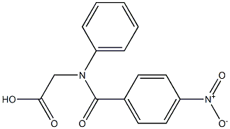 [N-(4-Nitrobenzoyl)-N-phenylamino]acetic acid Struktur