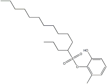 4-ペンタデカンスルホン酸2-ヒドロキシ-6-メチルフェニル 化学構造式