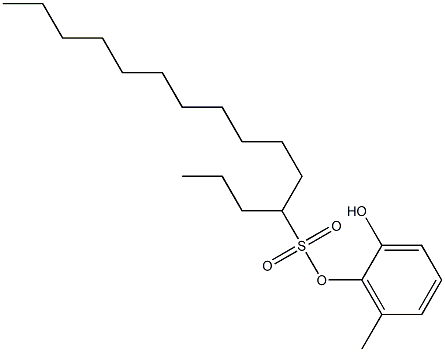 4-Pentadecanesulfonic acid 2-hydroxy-6-methylphenyl ester Struktur