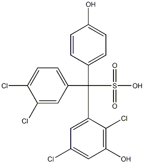 (3,4-Dichlorophenyl)(2,5-dichloro-3-hydroxyphenyl)(4-hydroxyphenyl)methanesulfonic acid Structure