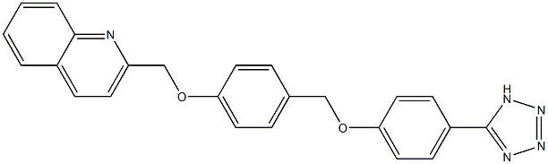 2-[4-[4-(1H-Tetrazol-5-yl)phenoxymethyl]phenoxymethyl]quinoline,,结构式