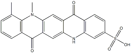5,7,12,14-Tetrahydro-11,12-dimethyl-7,14-dioxoquino[2,3-b]acridine-3-sulfonic acid,,结构式