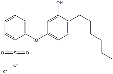 3'-Hydroxy-4'-hexyl[oxybisbenzene]-2-sulfonic acid potassium salt Structure