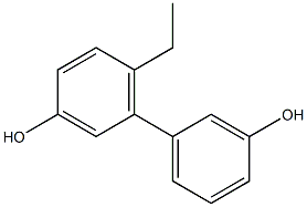 6-エチル-1,1'-ビフェニル-3,3'-ジオール 化学構造式