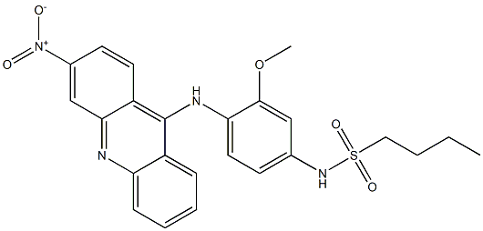 N-[3-Methoxy-4-[(3-nitroacridin-9-yl)amino]phenyl]-1-butanesulfonamide Struktur