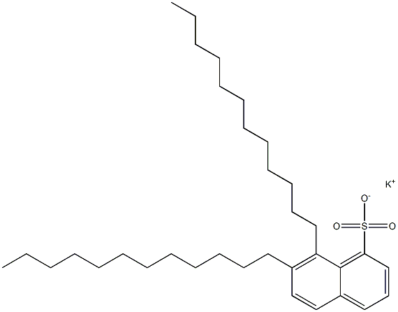 7,8-Didodecyl-1-naphthalenesulfonic acid potassium salt,,结构式