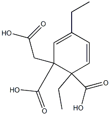 4-エチルフタル酸1-エチル2-カルボキシメチル 化学構造式