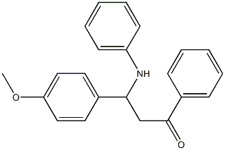 1-Phenyl-3-(4-methoxyphenyl)-3-anilino-1-propanone 结构式