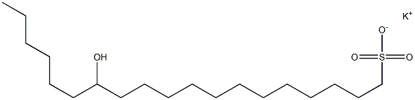 13-Hydroxynonadecane-1-sulfonic acid potassium salt,,结构式