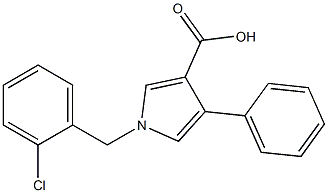 1-(2-Chlorobenzyl)-4-phenyl-1H-pyrrole-3-carboxylic acid Structure