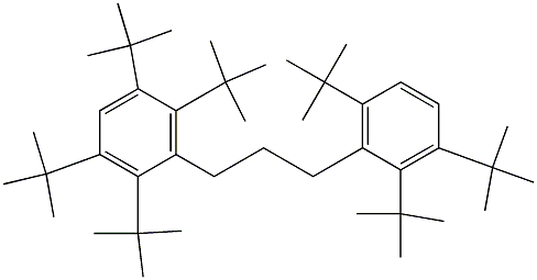 1-(2,3,5,6-Tetra-tert-butylphenyl)-3-(2,3,6-tri-tert-butylphenyl)propane 结构式