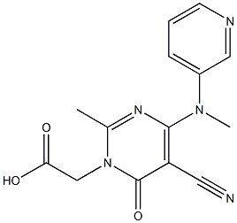  2-Methyl-4-(3-pyridinylmethylamino)-5-cyano-6-oxopyrimidine-1(6H)-acetic acid