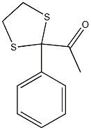 2-アセチル-2-フェニル-1,3-ジチオラン 化学構造式