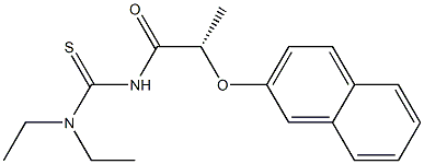 (-)-1,1-Diethyl-3-[(S)-2-(2-naphtyloxy)propionyl]thiourea,,结构式