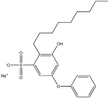 5-Hydroxy-4-nonyl[oxybisbenzene]-3-sulfonic acid sodium salt Struktur