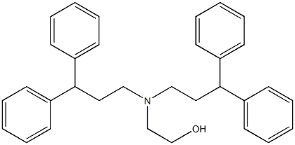 2-[ビス(3,3-ジフェニルプロピル)アミノ]エタノール 化学構造式