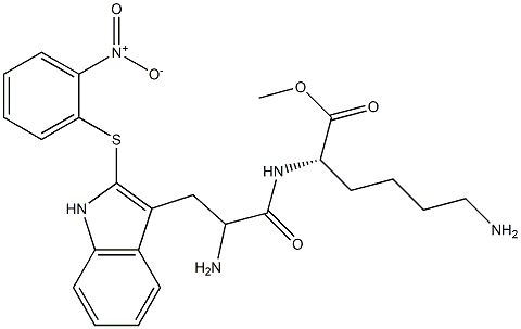 N2-[2-Amino-3-[2-(2-nitrophenylthio)-1H-indol-3-yl]propionyl]-L-lysine methyl ester