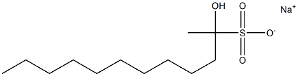 2-Hydroxydodecane-2-sulfonic acid sodium salt,,结构式