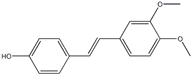 (E)-3,4-Dimethoxy-4'-hydroxystilbene Struktur