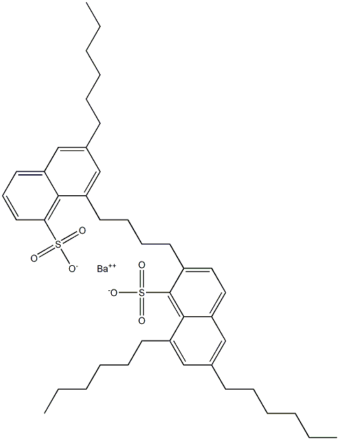 Bis(6,8-dihexyl-1-naphthalenesulfonic acid)barium salt Structure