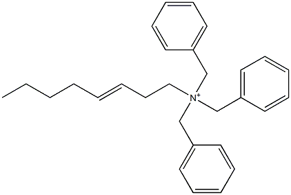 (3-Octenyl)tribenzylaminium Structure