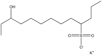 11-ヒドロキシトリデカン-4-スルホン酸カリウム 化学構造式