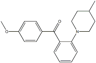 4'-メトキシ-2-(4-メチル-1-ピペリジニル)ベンゾフェノン 化学構造式