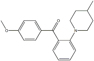 4'-Methoxy-2-(4-methyl-1-piperidinyl)benzophenone,,结构式