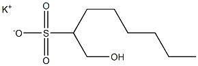 1-Hydroxyoctane-2-sulfonic acid potassium salt Structure