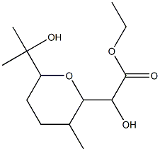 Hydroxy[[tetrahydro-6-(1-hydroxy-1-methylethyl)-3-methyl-2H-pyran]-2-yl]acetic acid ethyl ester Struktur