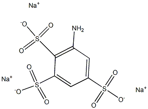 6-アミノ-1,2,4-ベンゼントリスルホン酸トリナトリウム 化学構造式