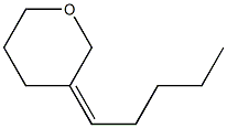 (3Z)-3-Pentylidenetetrahydro-2H-pyran Structure