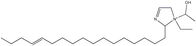 1-Ethyl-2-(13-heptadecenyl)-1-(1-hydroxyethyl)-3-imidazoline-1-ium Struktur