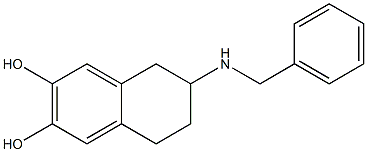 6-Benzylamino-5,6,7,8-tetrahydronaphthalene-2,3-diol 结构式