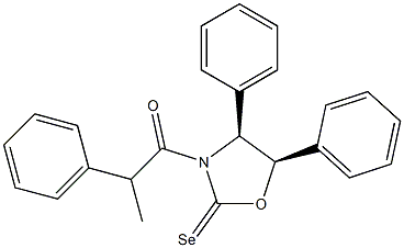 (4S,5R)-4,5-Diphenyl-3-(2-phenylpropanoyl)oxazolidine-2-selenone Struktur