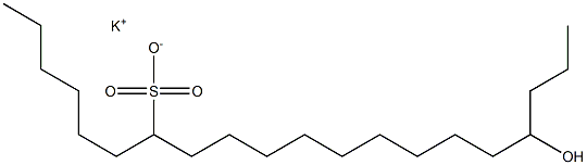 17-Hydroxyicosane-7-sulfonic acid potassium salt,,结构式