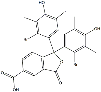 1,1-Bis(2-bromo-4-hydroxy-3,5-dimethylphenyl)-1,3-dihydro-3-oxoisobenzofuran-5-carboxylic acid,,结构式