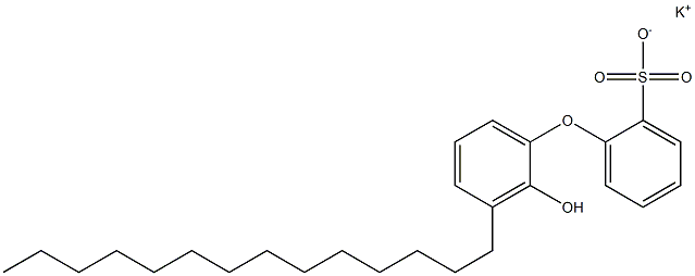 2'-Hydroxy-3'-tetradecyl[oxybisbenzene]-2-sulfonic acid potassium salt Struktur