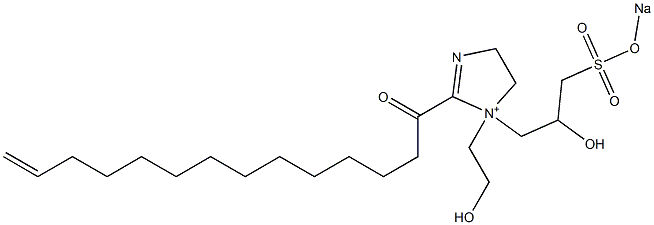 1-(2-ヒドロキシエチル)-1-[2-ヒドロキシ-3-(ソジオオキシスルホニル)プロピル]-2-(13-テトラデセノイル)-2-イミダゾリン-1-イウム 化学構造式