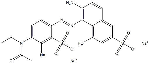 6-Amino-5-[[4-(N-acetyl-N-ethylamino)-3-sodiosulfophenyl]azo]-4-hydroxynaphthalene-2-sulfonic acid sodium salt