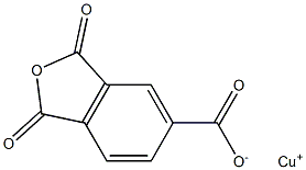 1,3-Dioxoisobenzofuran-5-carboxylic acid copper(I) salt Struktur