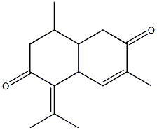 1,2,3,4,4a,5,6,8a-Octahydro-4,7-dimethyl-1-(isopropylidene)naphthalene-2,6-dione,,结构式