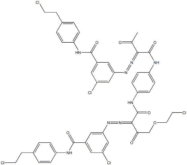 3,3'-[2-[(2-Chloroethyl)oxy]-1,4-phenylenebis[iminocarbonyl(acetylmethylene)azo]]bis[N-[4-(2-chloroethyl)phenyl]-5-chlorobenzamide]