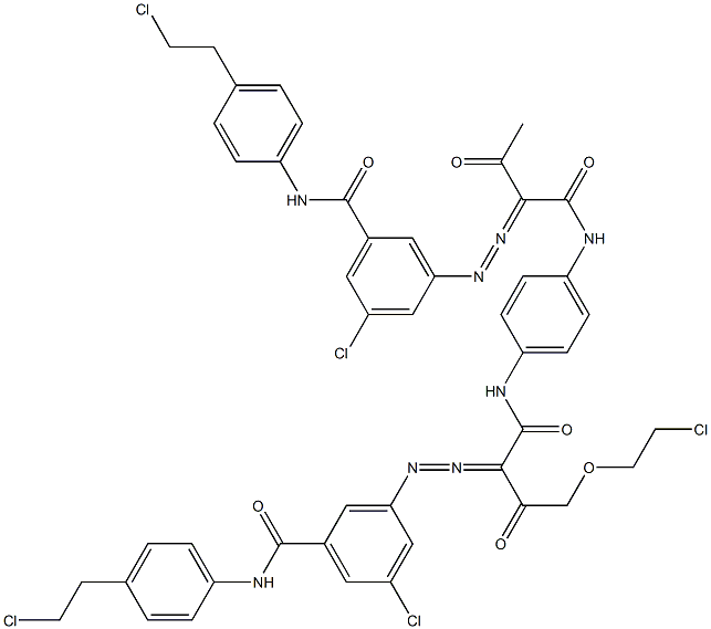  3,3'-[2-[(2-Chloroethyl)oxy]-1,4-phenylenebis[iminocarbonyl(acetylmethylene)azo]]bis[N-[4-(2-chloroethyl)phenyl]-5-chlorobenzamide]