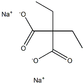 3,3-ペンタンジカルボン酸二ナトリウム 化学構造式