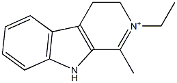 1-Methyl-2-ethyl-3,4-dihydro-9H-pyrido[3,4-b]indol-2-ium Structure