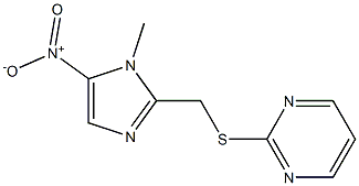 2-[(1-Methyl-5-nitro-1H-imidazol-2-yl)methylthio]pyrimidine Struktur