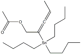 (R)-4-(Tributylstannyl)-5-acetoxy-2,3-pentadiene 结构式