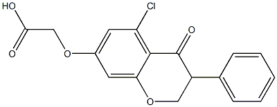 [[(5-Chloro-3,4-dihydro-4-oxo-3-phenyl-2H-1-benzopyran)-7-yl]oxy]acetic acid 结构式