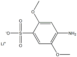 4-アミノ-2,5-ジメトキシベンゼンスルホン酸リチウム 化学構造式